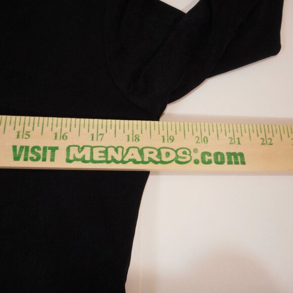 Chico's Travelers size 1 US size 8 / 10 Women's Black V-Neck Top Slinky Knit - Picture 5 of 7